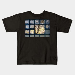 Shattered glass brick window Kids T-Shirt